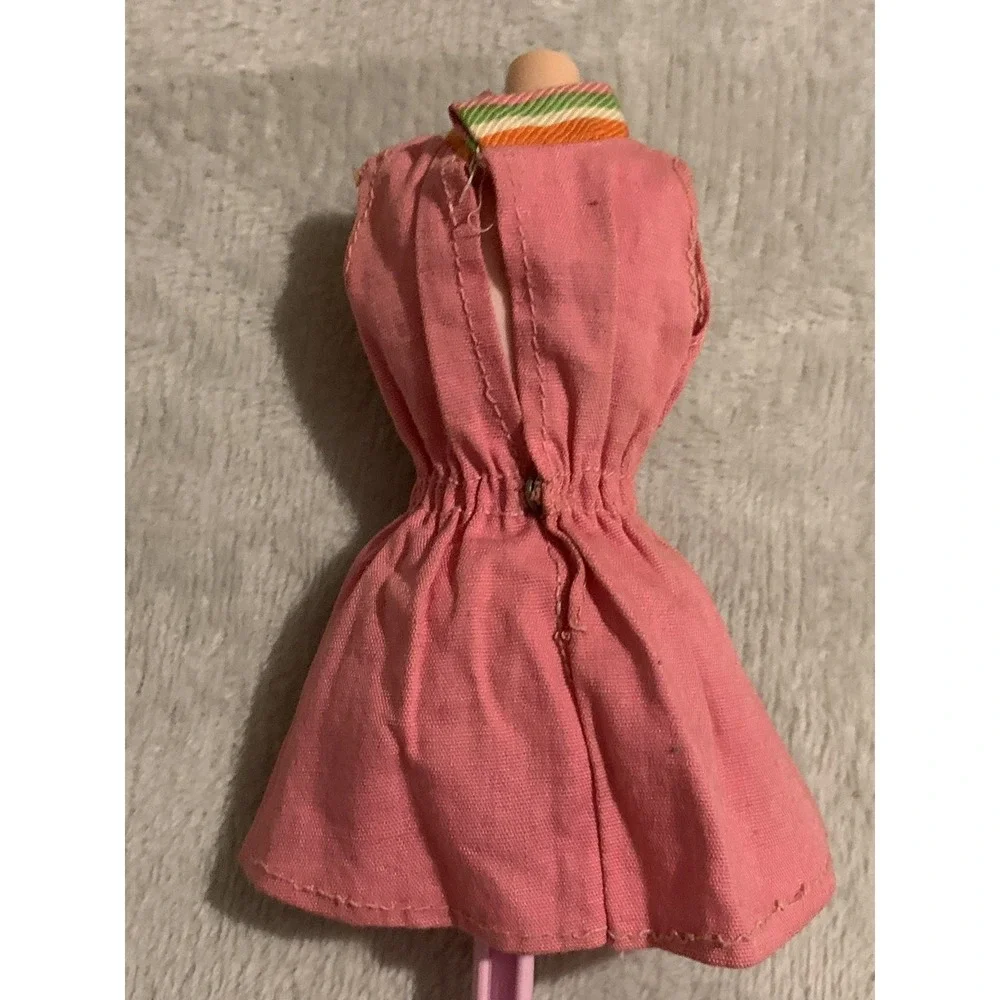Vintage Pink Tunic Dress Striped Mod Barbie Clone 1960s